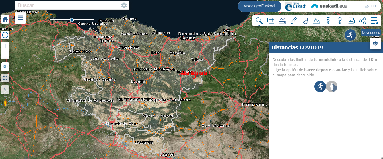visualizador básico del País Vasco